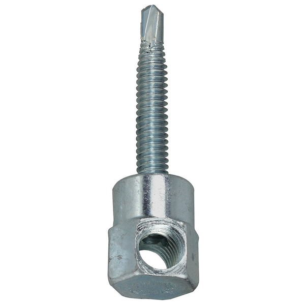 Rod Hanger, Steel, 1/4 in-20 x 1 in Size, 1" L, Carbon Steel Zinc Plated, 100 PK